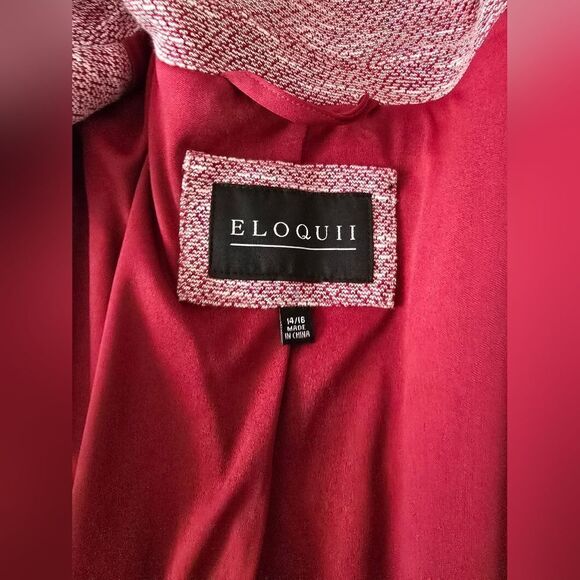 Eloquii Soft Knit Moto Jacket Size 14/16 In Red - Picture 4 of 10